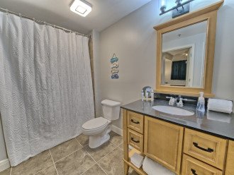 Private Guest bath w/Tiled Shower