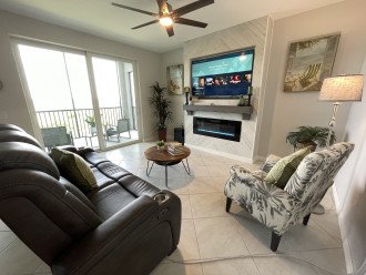 Living room with electric fireplace!
