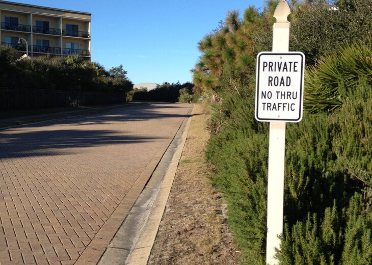 South Entrance to our Community - brick paver road