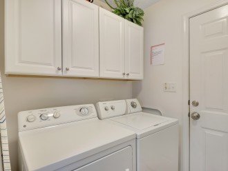 Separate laundry room with full size W/D