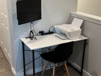 Printer + dedicated workspace when duty calls
