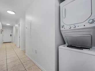 Washer and dryer in the hallway