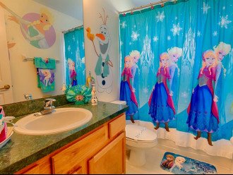 Frozen theme bathroom Shower with Rain heads. Magic