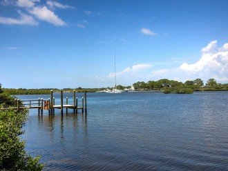 View from the dock of the historic Anclote waterway