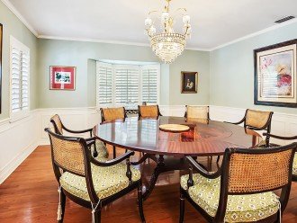 Grand dining room with seating for eight in style