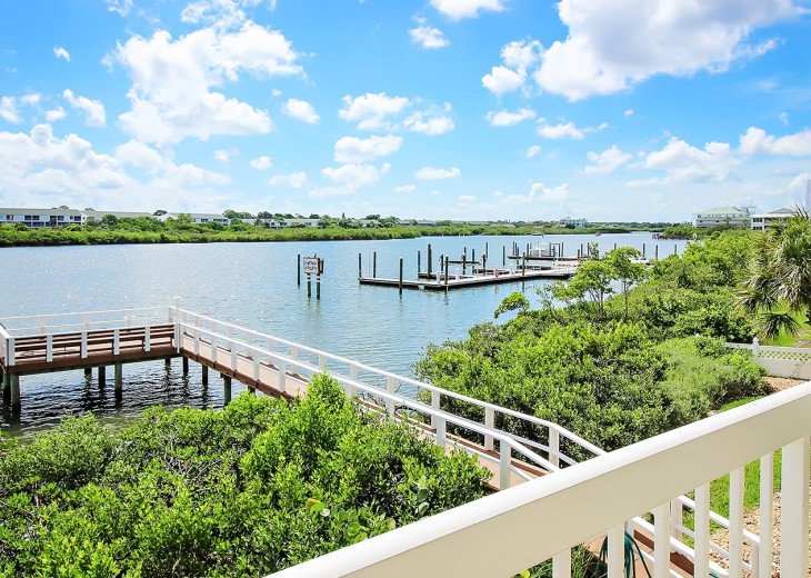 View from your balcony of the private dock and inter coastal water way