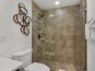 Bunk room has easy access to this bathroom off the hallway