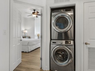 Full-sized washer and dryer off the main hallway!
