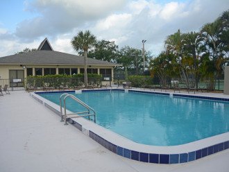 Heated pool, easy walking distance from our condo.