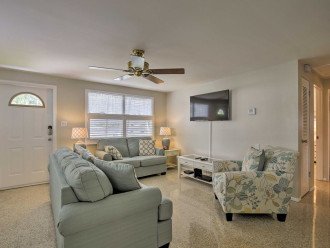 Watch a movie or catch up on your favorite show in the comfy seating area.