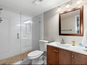 Master bathroom and private bath with walk in shower