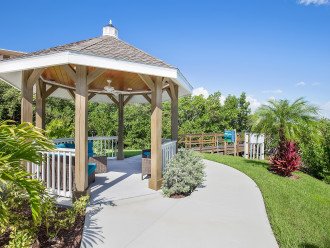 Relax in this covered gazebo