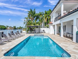 WARM Florida Sun all afternoon with heated pool and waterfront views.