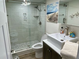 Guest bath with large shower