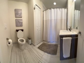 Full 3rd bathroom accessible from hallway off main living area