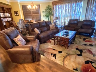 New Great Room Furnishings with Multiple Recliners!