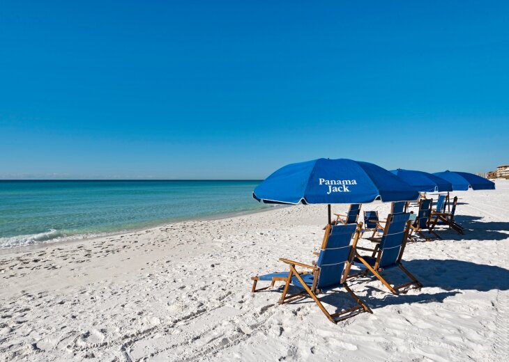 Beach Chairs can be rented for a fee