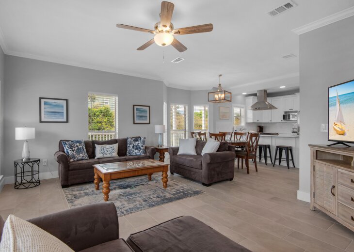 Living area with sleeper sofa
