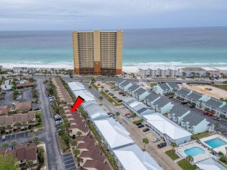 Enjoy the quiet west end of PCB at the Seabreeze condo at Portside #2