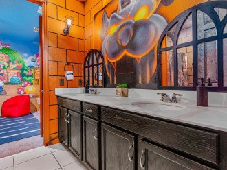 Bowser Bathroom between the Mario and Princess Peach bedrooms.