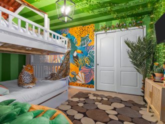Enchanting Encanto bedroom with full over full bunkbed.