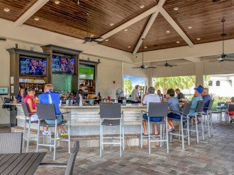 Tiki bar great for watching sports and drinking and dining