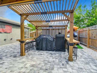 Grill and Smoker area on Patio