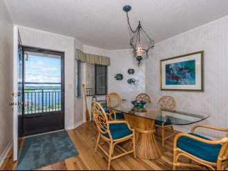 Storm Door & Windows have view of Intracoastal Waterway from Dining Area