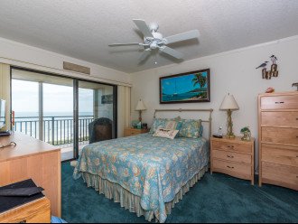 Master bedroom with King size bed and access to oceanfront balcony