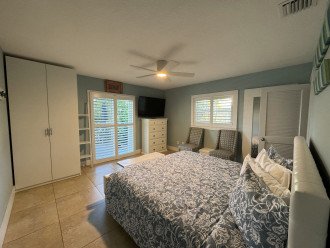 Master Bedroom with easy access to backyard sitting area