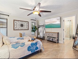 Private and spacious, Tesoro Suite has a king memory foam bed and 70" Smart TV