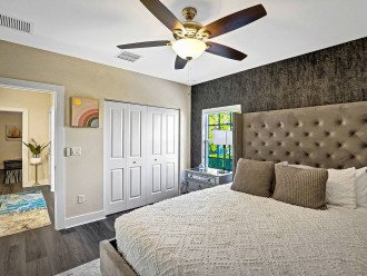 Whoever gets bedroom 3 is super lucky! With a comfortable queen sized bed, 55” HDTV with Roku and a large closet area for keeping your clothes fresh and crisp throughout your stay.