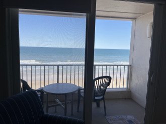 Admire the beach and ocean from the balcony