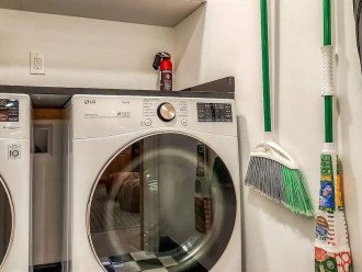 A full-size washer and dryer for all your vacation laundry needs
