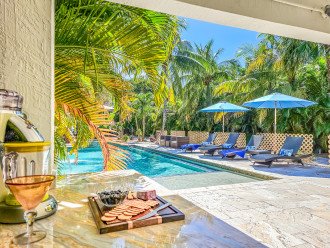 Take a break from lounging in the sun at the pool cabana