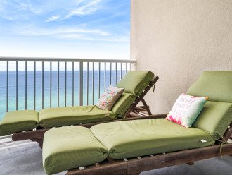 Private balcony with lounge chairs