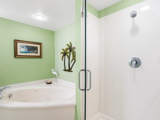 Primary bathroom with soaking tub