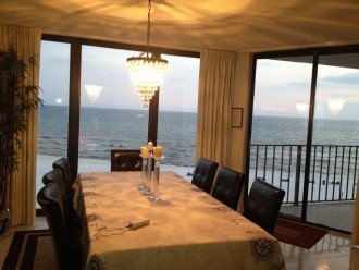 dining room at sunset