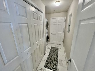 separate washer and dryer area