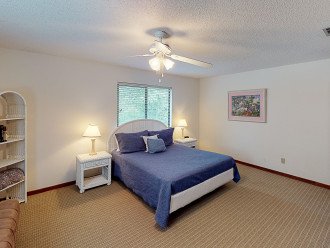 Second floor guest room with queen bed