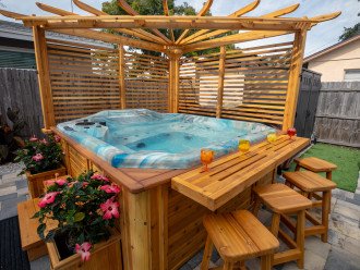 Relax in in the hot tub