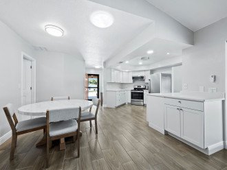 Completely renovated, bright and open planned kitchen, dining and family room