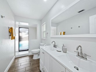 Family bathroom with walk in shower