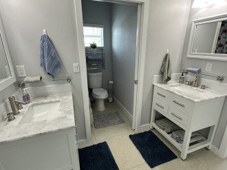 Shared bathroom on first level