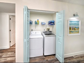Full size washer & dryer in hall