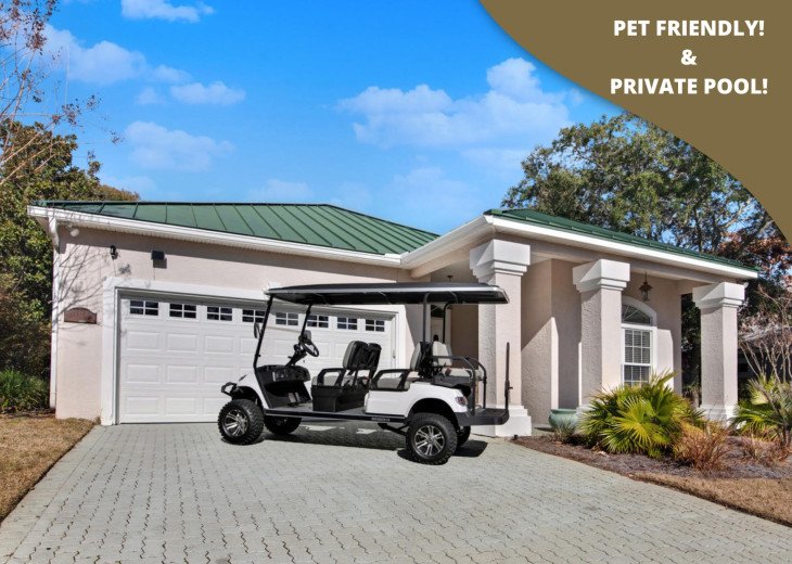 Private golf cart, Pet friendly, private pool