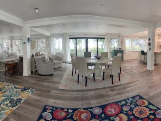 panoramic view of inside with "wall of windows"