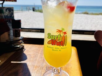 Surf Hut has great cocktails and a great view.