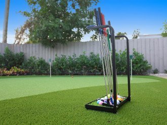Practice your swing: Enjoy your own private putting green, fully equipped and ready for a fun-filled day of golfing.