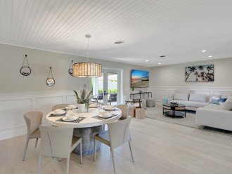 Seamless living: Enjoy the spacious flow from the dining area to the living room.